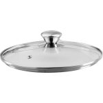 Lábas, MagicHome Chloe, 30 cm, 15 l, ezüst, üvegfedővel, 304 rozsdamentes acél, háromrétegű alj, minden főzőlapra, mosogatógépben mosható