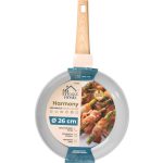 Serpenyő, MagicHome Harmony, 26 cm, világosszürke, indukciós alj, fa hatású kivitel, kerámia bevonat, minden tűzhelyhez, könnyen tisztítható