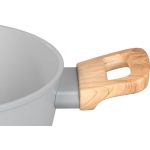 Lábas, MagicHome, Harmony, 20 cm, 2,2 l, világosszürke, üvegfedővel, tapadásmentes, kerámia bevonat, indukciós, mosogatógépben mosható