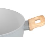 Lábas, MagicHome, Harmony, 28 cm, 5,9 l, világosszürke, üvegfedővel, tapadásmentes, kerámia bevonat, indukciós, mosogatógépben mosható