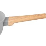 Nyeles lábas, MagicHome Harmony, 16 cm, 1,3 l, szürke, kerámiabevonatos, üvegfedővel, szilikon peremmel, indukciós