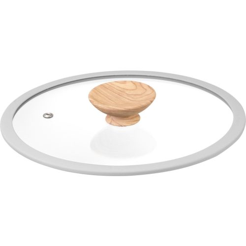 Fedő, MagicHome Harmony, 28 cm, átlátszó, üveg, szilikon peremmel, megbízható tömítéssel, univerzális 28 cm-es edényekhez