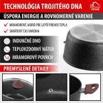 Edénykészlet, MagicHome Black Marble Line, fekete, 13 db, márvány, tapadásmentes bevonat, üvegfedőkkel, indukciós tűzhelyhez, ergonomikus fogantyúk