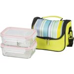 Tárolódoboz szett, MagicHome, átlátszó, 2 db, 900 ml, téglalap alakú, termobotáskával, hőszigetelt, élelmiszerbiztos műanyag