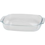 Sütőtál, MagicHome, 3900 ml, átlátszó, 38 × 25,4 × 6,3 cm, téglalap alakú, üveg, sütő- és mikróálló, mosogatógépben mosható, hűtőszekrényben tárolható