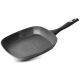 Grill serpenyő, MagicHome Black Line, 28 cm, fekete, márványbevonat, tapadásmentes, indukciós, szilikon bevonatú fogantyú