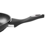 Serpenyő, MagicHome, Black Line 20 cm, fekete, márványbevonat, tapadásmentes, indukciós talp, minden tűzhelyhez, szilikon bevonatú nyél, PFOA-mentes