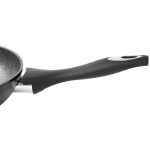 Serpenyő, MagicHome, Black Line 28 cm, fekete, márványbevonat, tapadásmentes, indukciós talp, minden tűzhelyhez, szilikon bevonatú nyél, PFOA-mentes