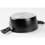 Lábas, MagicHome Black Line, 28 cm, 5,9 l, fekete, márványbevonat, tapadásmentes, indukciós alj, fedővel