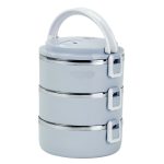 Tárolódoboz szett, MagicHome LB933, kék, 3 db, 1500 ml (3 x 500 ml), 200 x 150 x 62 mm, kerek, rozsdamentes acél betéttel, gumitömítéssel, légtelenítő szeleppel, hőtartó