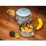 Tárolódoboz szett, MagicHome LB933, kék, 3 db, 1500 ml (3 x 500 ml), 200 x 150 x 62 mm, kerek, rozsdamentes acél betéttel, gumitömítéssel, légtelenítő szeleppel, hőtartó