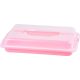Süteményes doboz, MagicHome Caker CC09E, rózsaszín, 430 x 290 x 80 mm, műanyag, fedeles, két kapoccsal zárható, hűtőszekrényben tárolható