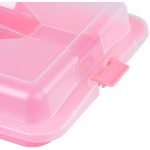 Süteményes doboz, MagicHome Caker CC09E, rózsaszín, 430 x 290 x 80 mm, műanyag, fedeles, két kapoccsal zárható, hűtőszekrényben tárolható