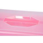 Süteményes doboz, MagicHome Caker CC09E, rózsaszín, 430 x 290 x 80 mm, műanyag, fedeles, két kapoccsal zárható, hűtőszekrényben tárolható