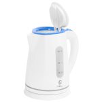 Vízforraló, MagicHome Adira, 1800 ml, fehér, 1850–2200 W, gyorsforraló, rejtett fűtőszál, 360°-os talp, vízkőszűrő, automatikus kikapcsolás, üresjárat és túlmelegedés elleni védelem