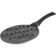 Palacsintasütő, MagicHome, 27 cm, fekete, indukciós, 7 rekeszes, mosolymintás palacsinta és tükörtojás sütő, tapadásmentes, öntöttvas