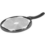 Palacsintasütő, MagicHome, 27 cm, fekete, indukciós, 7 rekeszes, mosolymintás palacsinta és tükörtojás sütő, tapadásmentes, öntöttvas