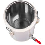 Hőtartó étel- és italszállító tartály, 10 l, 27,5 x 27,5 x 44,5 cm, bézs, csappal, rozsdamentes acél belső, hőszigetelt, szellőzőszelepes, légmentesen záró