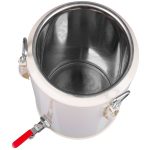 Hőtartó étel- és italszállító tartály, 10 l, 27,5 x 27,5 x 44,5 cm, bézs, csappal, rozsdamentes acél belső, hőszigetelt, szellőzőszelepes, légmentesen záró