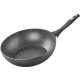Wok serpenyő, MagicHome Black Line, 28 cm, fekete, különleges felület, minimális olajhasználathoz