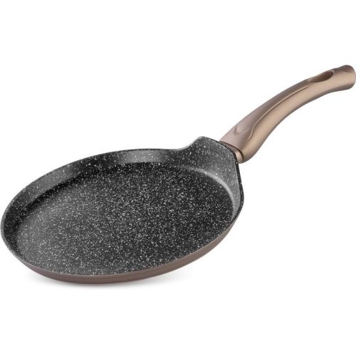 Palacsintasütő, MagicHome Coffee Brown Line, 25 cm, barna, tapadásmentes, 2 rétegű márványbevonat, alumínium, indukciós alj, mosogatógépben mosható