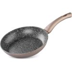 Serpenyő, MagicHome Coffee Brown Line, 20 cm, matt barna, tapadásmentes, 2 rétegű márványbevonat, indukciós, mosogatógépben mosható, PFOA-mentes