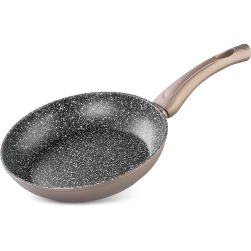 Serpenyő, MagicHome Coffee Brown Line, 26 cm, matt barna, tapadásmentes, 2 rétegű márványbevonat, indukciós, mosogatógépben mosható, PFOA-mentes