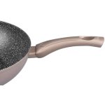 Wok serpenyő, MagicHome Coffee Brown Line, 28 cm, barna, alumíniumötvözet, tapadásmentes, márványbevonat, indukciós