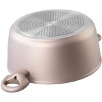 Lábas, MagicHome Coffee Brown Line, 24 cm, 4 l, barna, tapadásmentes, márványbevonat, indukciós alj, minden tűzhelyhez, mosogatógépben mosható, fedővel, alumínium