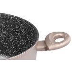 Lábas, MagicHome Coffee Brown Line, 28 cm, 5,9 l, barna, tapadásmentes, márványbevonat, indukciós alj, minden tűzhelyhez, mosogatógépben mosható, fedővel, alumínium