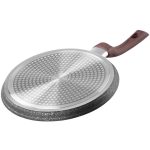 Palacsintasütő, MagicHome Black Marble Line, 25 cm, fekete, tapadásmentes, 3 rétegű márványbevonat, indukciós, mosogatógépben mosható, fa bevonatú nyél