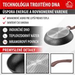 Serpenyő, MagicHome, Black Marble Line, 28 cm, fekete, tapadásmentes, 3 rétegű márványbevonat, indukciós alj, mosogatógépben mosható, PFOA-mentes