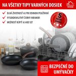 Serpenyő, MagicHome, Black Marble Line, 28 cm, fekete, tapadásmentes, 3 rétegű márványbevonat, indukciós alj, mosogatógépben mosható, PFOA-mentes