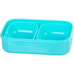 Tárolódoboz szett, MagicHome, türkiz, 2 db, 2000 ml (2 × 1000 ml), 208 × 135 × 124 mm, téglalap alakú, 2 részes, villával/kanállal, műanyag, mosogatógépben mosható, hűtő- és fagyasztóálló