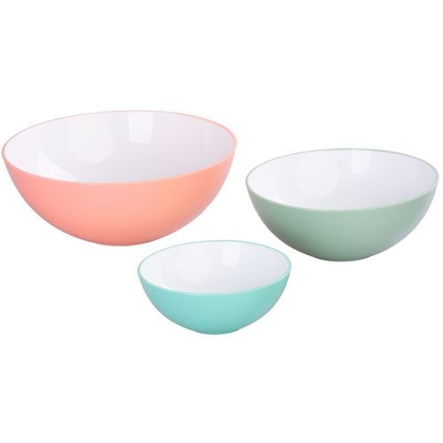 Salátástál készlet, MagicHome, 600/1500/3000 ml, 3 db-os, mikrohullámú sütőben használható, mosogatógépben mosható