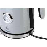 Vízforraló, MagicHome Laria, 1700 ml, ezüst, 1850–2200 W, gyorsforraló, hőmérővel, 360°-os talp, kivehető vízkőszűrő