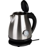 Vízforraló, MagicHome Madira, 1700 ml, ezüst, 1850–2200 W, gyorsforraló, rejtett fűtőszál, hőmérővel, 360°-os talp, kivehető vízkőszűrő, automatikus kikapcsolás