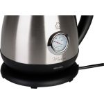 Vízforraló, MagicHome Madira, 1700 ml, ezüst, 1850–2200 W, gyorsforraló, rejtett fűtőszál, hőmérővel, 360°-os talp, kivehető vízkőszűrő, automatikus kikapcsolás