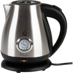 Vízforraló, MagicHome Madira, 1700 ml, ezüst, 1850–2200 W, gyorsforraló, rejtett fűtőszál, hőmérővel, 360°-os talp, kivehető vízkőszűrő, automatikus kikapcsolás