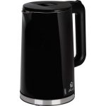 Vízforraló, MagicHome Blackira, 1700 ml, fekete, 1850–2200 W, gyorsforraló, rejtett fűtőszál, 360°-os talp, vízkőszűrő, automatikus kikapcsolás, üresjárat és túlmelegedés elleni védelem