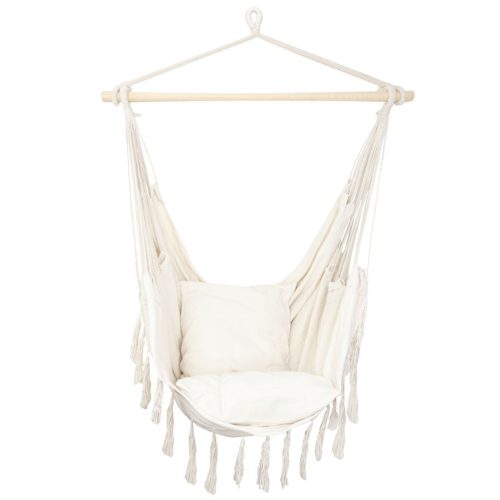 GREKO szövet függőfotel - bézs - 150x120cm