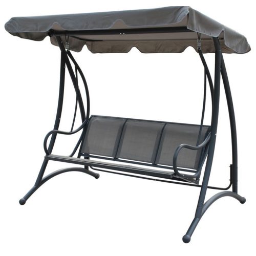 LENOX 3 személyes hintaágy - sötétszürke - 194x119x170cm