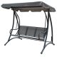 LENOX 3 személyes hintaágy - sötétszürke - 194x119x170cm