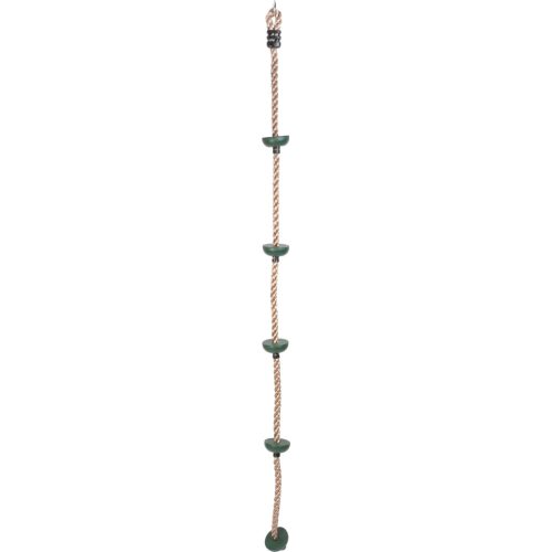 Mászókötél, ST Leisure Equipment LEQ LUIX, 2 m, 26 mm átmérő, műanyag, csomópontokkal, fém karikával, 70 kg teherbírás