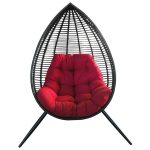 CANOONA kosárfotel - fekete-piros