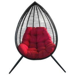 CANOONA kosárfotel - fekete-piros