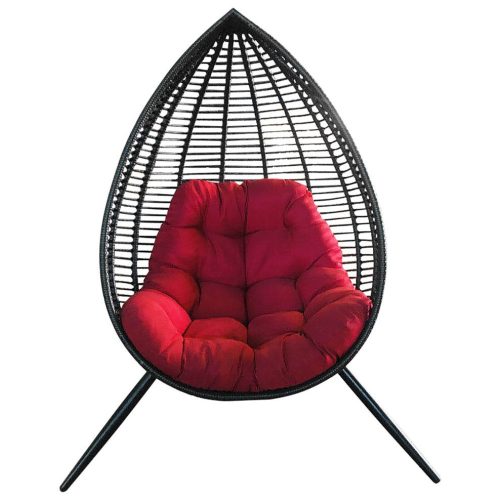 CANOONA kosárfotel - fekete-piros