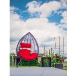 CANOONA kosárfotel - fekete-piros