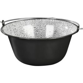   Bogrács, MagicHome, 12 l, 39,8 × 18 cm, fekete-szürke, zománcozott acél, gulyáshoz, nyílt tűzre akasztható, fedő nélkül