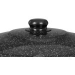 Fedő bográcshoz, MagicHome, 12 l, 39 cm, fényes fekete, zománcozott acél, hőálló, könnyen tisztítható